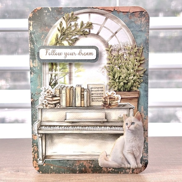 Handmade Pianist Encouragement Greeting Card - Picture 1 of 1